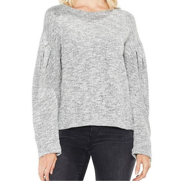 NEW Two By Vince Camuto Gray Metallic Drop Sleeve Sweater, Medium, MSRP $79 - Picture 1 of 13
